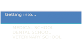 MEDICAL SCHOOL DENTAL SCHOOL VETERINARY SCHOOL Getting into...