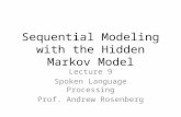 Sequential Modeling with the Hidden Markov Model Lecture 9 Spoken Language Processing Prof. Andrew Rosenberg.