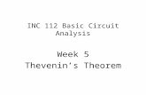 INC 112 Basic Circuit Analysis Week 5 Thevenin’s Theorem.