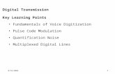 8/16/20021 Digital Transmission Key Learning Points Fundamentals of Voice Digitization Pulse Code Modulation Quantification Noise Multiplexed Digital Lines.