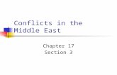 Conflicts in the Middle East Chapter 17 Section 3.