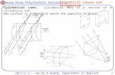 Hong Kong Polytechnic University Optics 1----by Dr.H.Huang, Department of Applied Physics1 Cylindrical Lens: Cylindrical lens is a section of a cylindrical.
