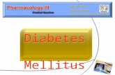 Diabetes Mellitus. A clinical case where there is relative or total absence of insulin, which reduces glucose uptake and utilization by insulin- sensitive.