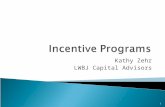 Kathy Zehr LWBJ Capital Advisors 1.  Types of Incentive Programs ◦ Short-term ◦ Mid-term ◦ Long-term  Goals of Each Program  Participants in Program.