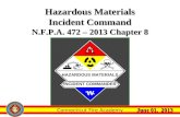 Connecticut Fire Academy Hazardous Materials Incident Command N.F.P.A. 472 – 2013 Chapter 8 June 01, 2013 HAZARDOUS MATERIALS INCIDENT COMMANDER.