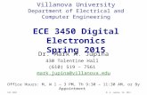 Villanova University Department of Electrical and Computer Engineering ECE 3450 Digital Electronics Spring 2015 Dr. Mark A. Jupina 430 Tolentine Hall (610)