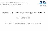 Exploring the Psychology Workforce Liz Jamieson elizabeth.jamieson@isd.csa.scot.nhs.uk Information&Statistics Division NHS Education Scotland.