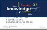 Use of Evaluative Information in Foundations: Benchmarking Data Patrizi Associates June 2010.