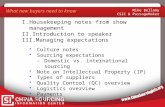 I.Housekeeping notes from show management II.Introduction to speaker III.Managing expectations Culture notes Sourcing expectations –Domestic vs. international.