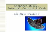 Sarbanes-Oxley, Internal Control & Cash ACG 2021: Chapter 7.