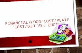 FINANCIAL/FOOD COST/PLATE COST/BID VS. QUOTE. TO BID OR NOT TO BID ARE YOU GOING TO BUY IT? HOW MUCH ARE YOU GOING TO SPEND? HOW OFTEN ARE YOU GOING TO.