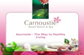 Ayurveda – The Way to Healthy Living. The Answer: through Ayurveda How can we uplift our Life by Indian system of healing?