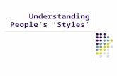 Understanding People’s ‘Styles’. Style Terminology Social or behavioral style = how an individual prefers to interact with or behave around other people.