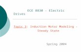Topic 3: Induction Motor Modeling - Steady State Spring 2004 ECE 8830 - Electric Drives.