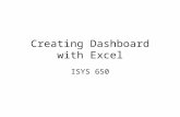 Creating Dashboard with Excel ISYS 650. Pivot Table Demo Creating a query from Northwind data warehouse that shows: –OrderYear, Quarter, CategoryID, Sales.