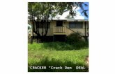 CRACKER “Crack Den” DEAL. Deal Specifics: Splitter Block (2 Lots: 1 Title) House straddling both lots House: 2 bed, 1 bath, 1 car House: run-down with.