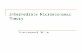 Intermediate Microeconomic Theory Intertemporal Choice.
