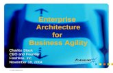 Enterprise Architecture for Business Agility Charles Stack CEO and Founder Flashline, Inc. November 18, 2004 © 2004 Flashline Inc.
