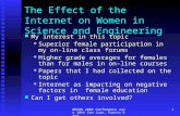 WEPAN 2002 Conference June 10th San Juan, Puerto Rico 1 The Effect of the Internet on Women in Science and Engineering My interest in this topic My interest.