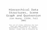 Hierarchical Data Structures, Scene Graph and Quaternion Jian Huang, CS594, Fall 2002 This set of slides reference the text book and Comps Graphics & Virtual.