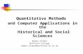Quantitative Methods and Computer Applications in the Historical and Social Sciences Roman Studer Nuffield College roman.studer@nuffield.ox.ac.uk.