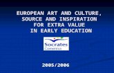 EUROPEAN ART AND CULTURE, SOURCE AND INSPIRATION FOR EXTRA VALUE IN EARLY EDUCATION 2005/2006.