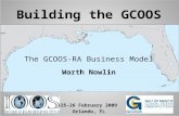 The GCOOS-RA Business Model Worth Nowlin 25-26 February 2009 Orlando, FL Building the GCOOS.