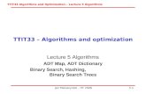 TTIT33 Algorithms and Optimization – Lecture 5 Algorithms Jan Maluszynski - HT 20065.1 TTIT33 – Algorithms and optimization Lecture 5 Algorithms ADT Map,