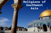 Religions of Southwest Asia. The Three Religions 1.Judaism, Jew 2.Christianity, Christian 3.Islam, Muslim Star of David The Cross Crescent Moon and Star.