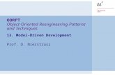 OORPT Object-Oriented Reengineering Patterns and Techniques 13. Model-Driven Development Prof. O. Nierstrasz.