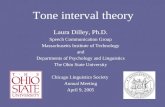 Tone interval theory Laura Dilley, Ph.D. Speech Communication Group Massachusetts Institute of Technology and Departments of Psychology and Linguistics.