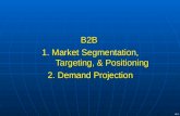 6-1 B2B 1. Market Segmentation, Targeting, & Positioning 1. Market Segmentation, Targeting, & Positioning 2. Demand Projection.
