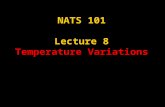 NATS 101 Lecture 8 Temperature Variations. Supplemental References for Today’s Lecture Wallace, J. M. and P. V. Hobbs, 1977: Atmospheric Science, An Introductory.