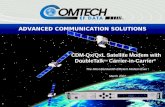 ADVANCED COMMUNICATION SOLUTIONS CDM-Qx/QxL Satellite Modem with DoubleTalk TM Carrier-in-Carrier ® The Most Bandwidth Efficient Modem Ever ! March 2007.