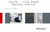 Cerify – File Based Quality Control Yannick LE DREAU.