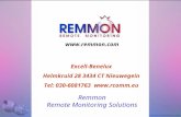 Remmon Remote Monitoring Solutions Excell-Benelux Helmkruid 28 3434 CT Nieuwegein Tel: 030-6081763  .