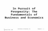 © Prentice Hall, 2007Excellence in Business, 3eChapter 1 - 1 In Pursuit of Prosperity: The Fundamentals of Business and Economics.