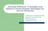 Directed Diffusion: A Scalable and Robust Communication Paradigm for Sensor Networks Chalermek Intanagonwiwat, Ramesh Govindan and Deborah Estrin (MobiCOM.