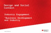 Design and Social Context Industry Engagement “Business Development and Industry”