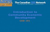 Why CED  Definitions  Features of CED  Values inherent in CED  The How of CED  The Results and Challenges of CED  Summary and Conclusion.
