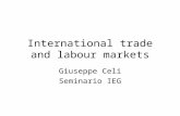 International trade and labour markets Giuseppe Celi Seminario IEG.