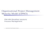 Organizational Project Management Maturity Organizational Project Management Maturity Model (OPM3) PMI-MN Breakfast sessions Process Management.