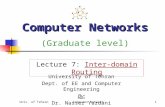 Univ. of TehranComputer Network1 Computer Networks Computer Networks (Graduate level) University of Tehran Dept. of EE and Computer Engineering By: Dr.