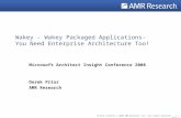 ® Entire contents © 2006 AMR Research, Inc. All rights reserved. | Page 1 Wakey - Wakey Packaged Applications- You Need Enterprise Architecture Too! Microsoft.