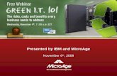 Presented by IBM and MicroAge November 6 th, 2009.