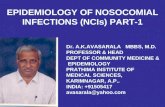 EPIDEMIOLOGY OF NOSOCOMIAL INFECTIONS (NCIs) PART-1 Dr. A.K.AVASARALA MBBS, M.D. PROFESSOR & HEAD DEPT OF COMMUNITY MEDICINE & EPIDEMIOLOGY PRATHIMA INSTITUTE.