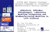 A*STAR SERC Thematic Strategic Research Programme on “Integrated Manufacturing & Services Systems” APBioGrid, APBioBox, APBioKnoppix, Laboratory Workflow.