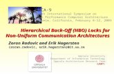 HBO Locks Uppsala University Department of Information Technology Uppsala Architecture Research Team [UART] Hierarchical Back-Off (HBO) Locks for Non-Uniform.