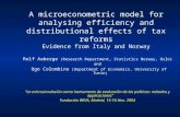 A microeconometric model for analysing efficiency and distributional effects of tax reforms Evidence from Italy and Norway Rolf Aaberge (Research Department,