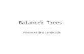 Balanced Trees. A balanced life is a prefect life.